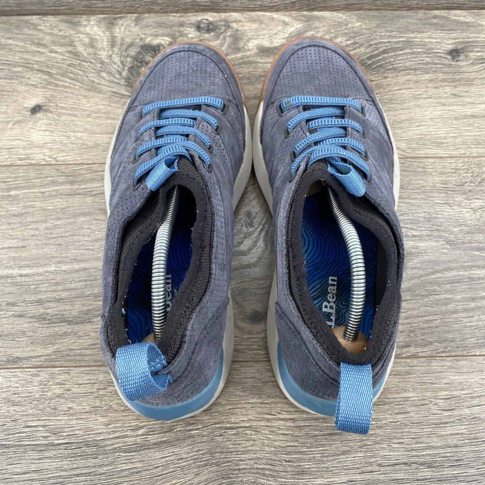 L.L. Bean Vista Low Lace Women 8 Blue Grey Suede Hiking Sneaker 508519 - Picture 10 of 12